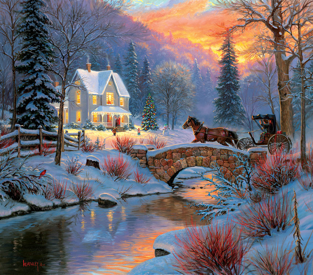 Over the Bridge Countryside Jigsaw Puzzle