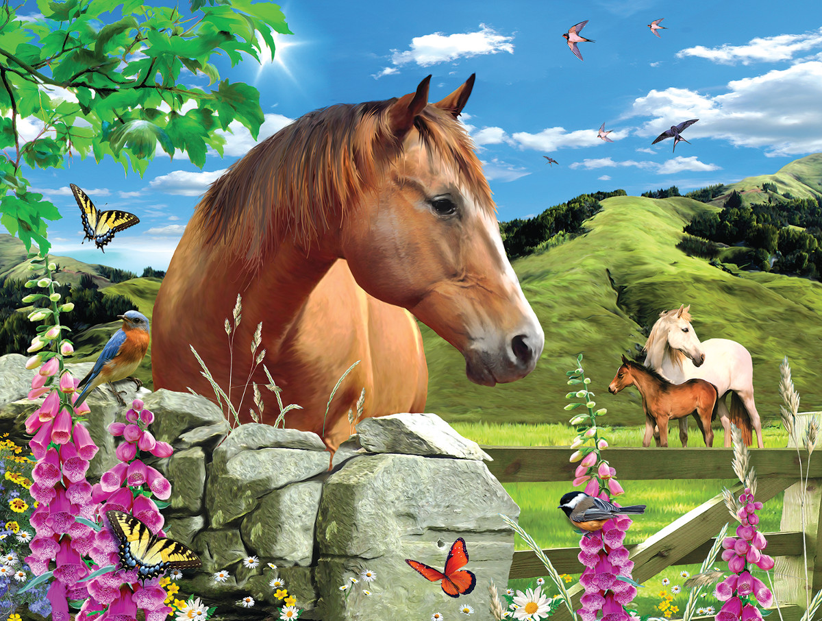 Summer Meadow Countryside Jigsaw Puzzle