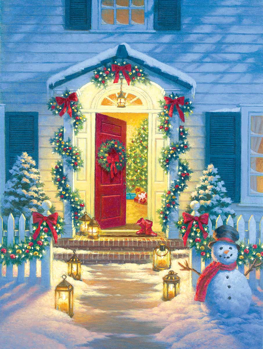 Christmas Porch Christmas Jigsaw Puzzle