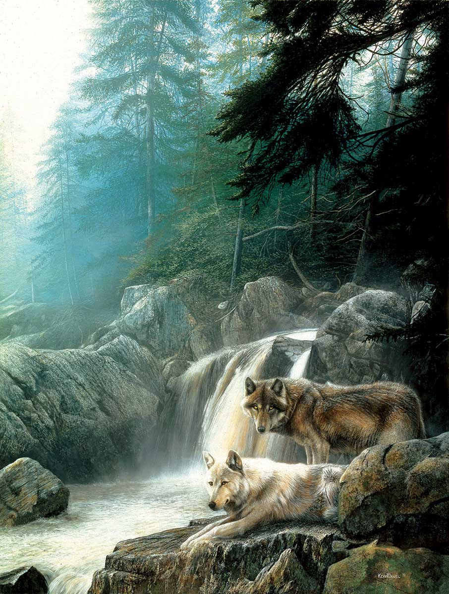 Lonely Vigil Wolf Jigsaw Puzzle