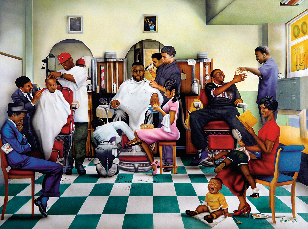 Hanging at the Shop People Of Color Jigsaw Puzzle