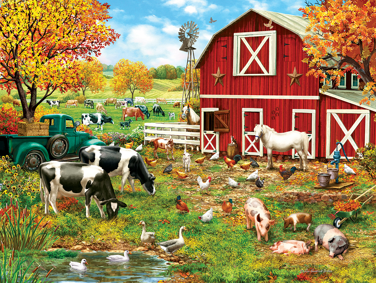 A Day on the Farm Farm Jigsaw Puzzle