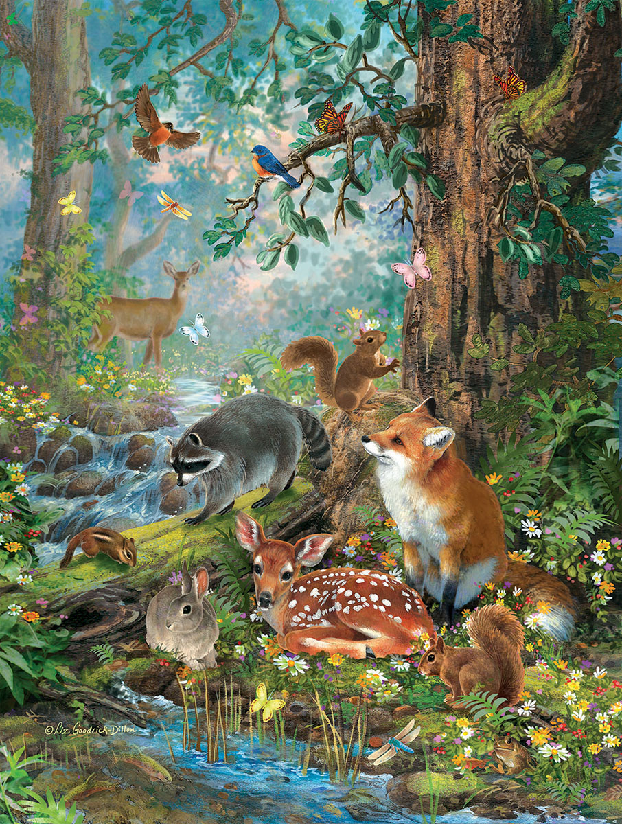 Woodland Forest Friends Forest Animal Jigsaw Puzzle