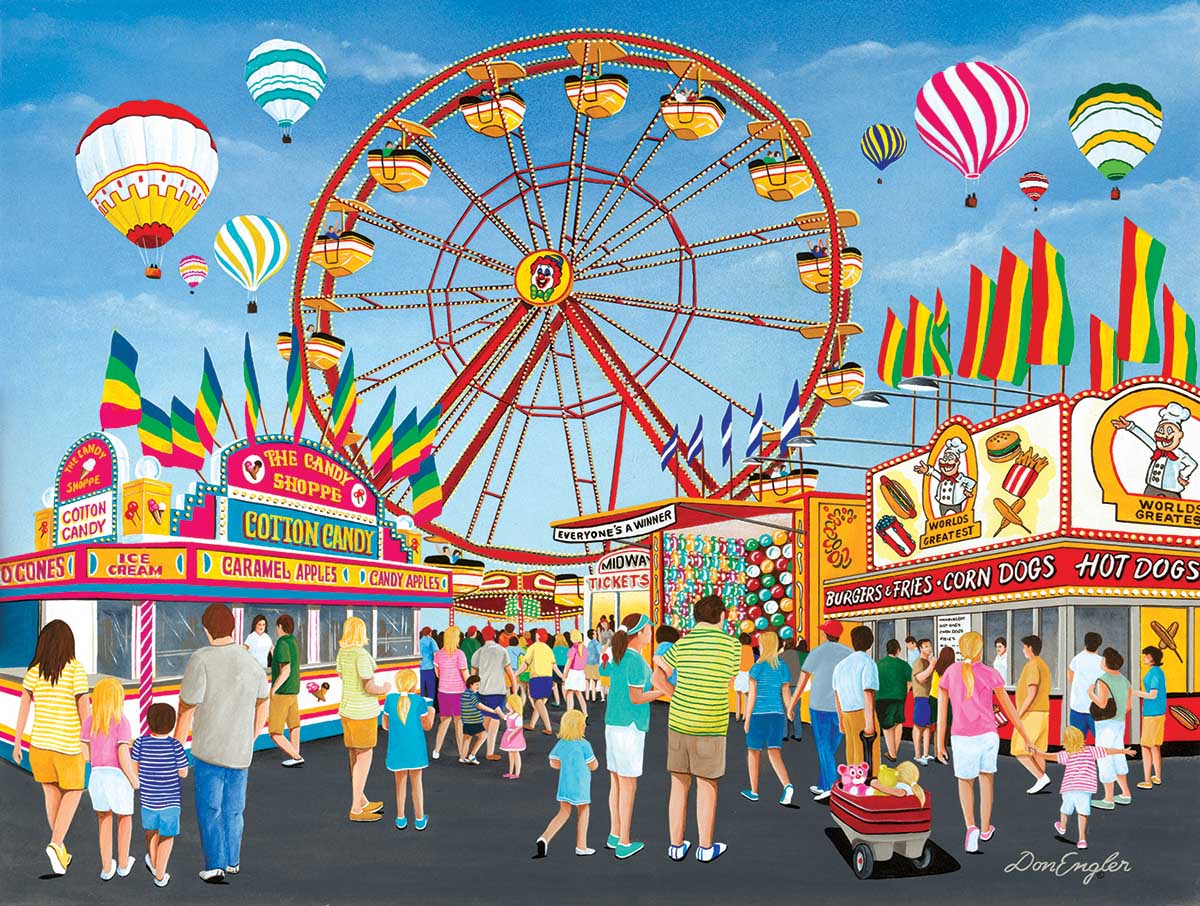 On the Midway Carnival & Circus Jigsaw Puzzle