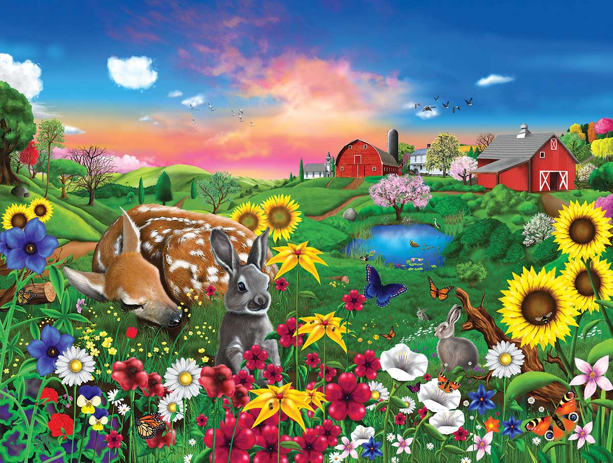 Peaceful Pastures Animals Jigsaw Puzzle