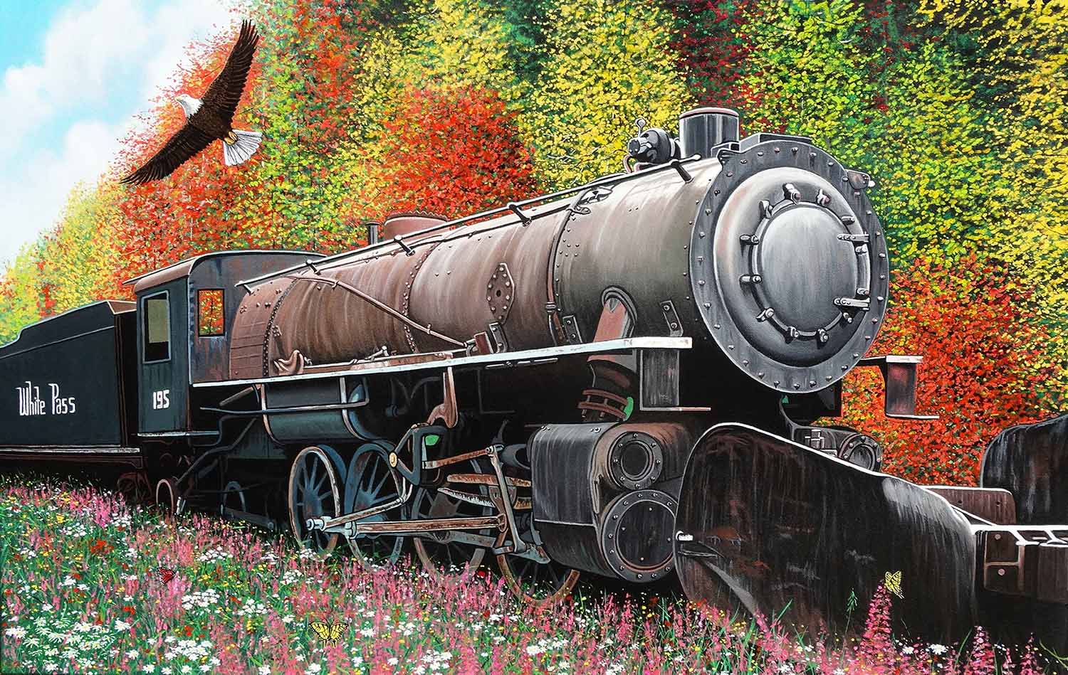 Skagway Locomotive Travel Jigsaw Puzzle