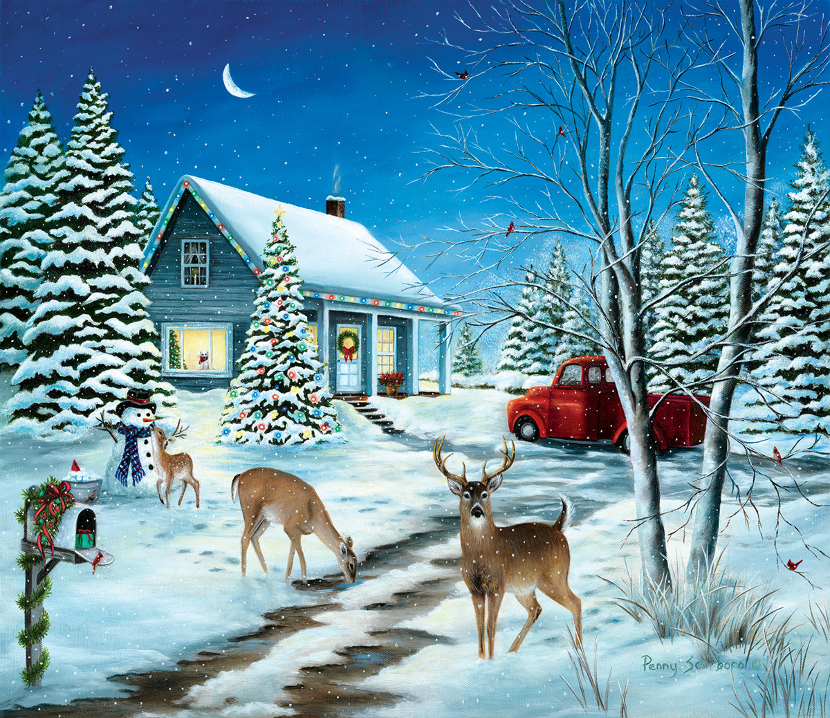 Unexpected Christmas Guests Christmas Jigsaw Puzzle