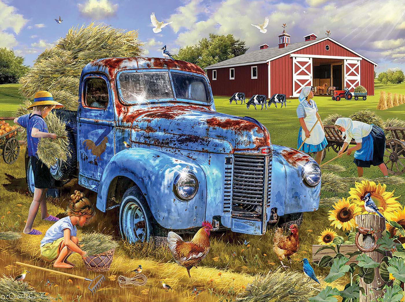 Hay Harvesting Farm Jigsaw Puzzle