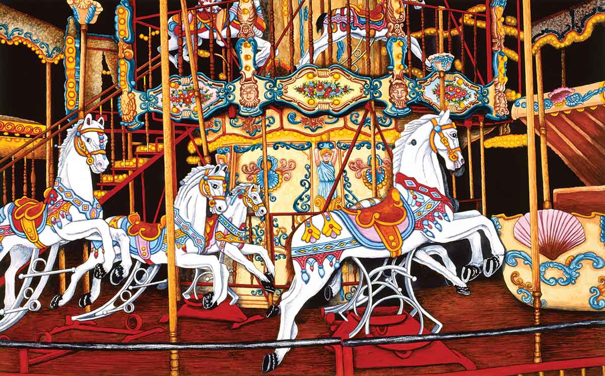 Carousel at the Fair Carnival & Circus Jigsaw Puzzle