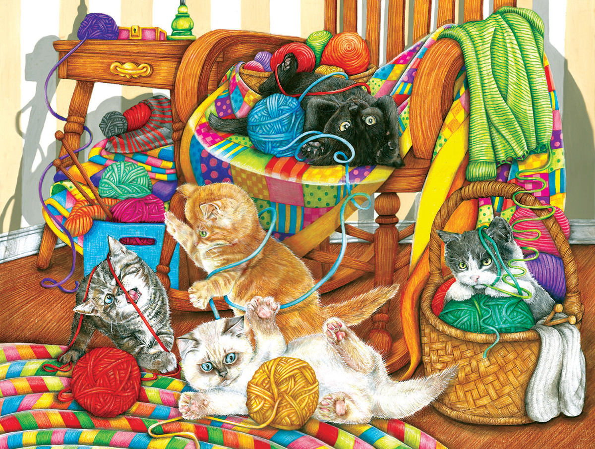 All Tangled Up Cats Jigsaw Puzzle