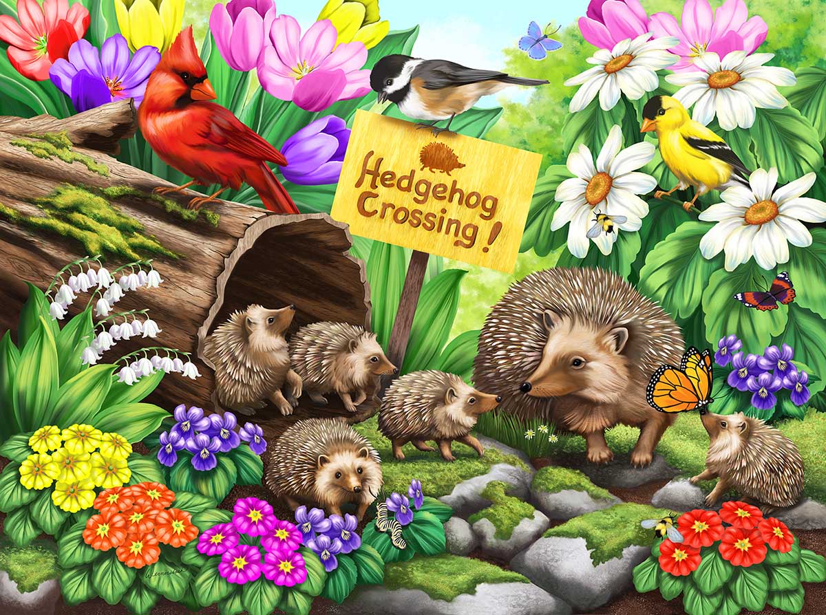 Hedgehog Crossing Animals Jigsaw Puzzle