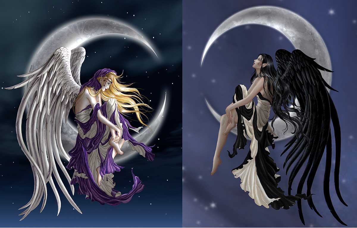 Moon Dreaming Gothic Art Jigsaw Puzzle
