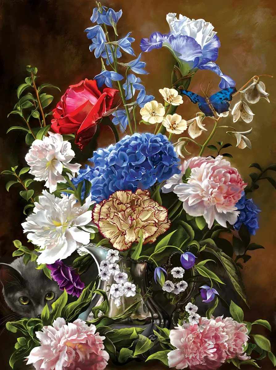 Bouquet in Blue Fine Art