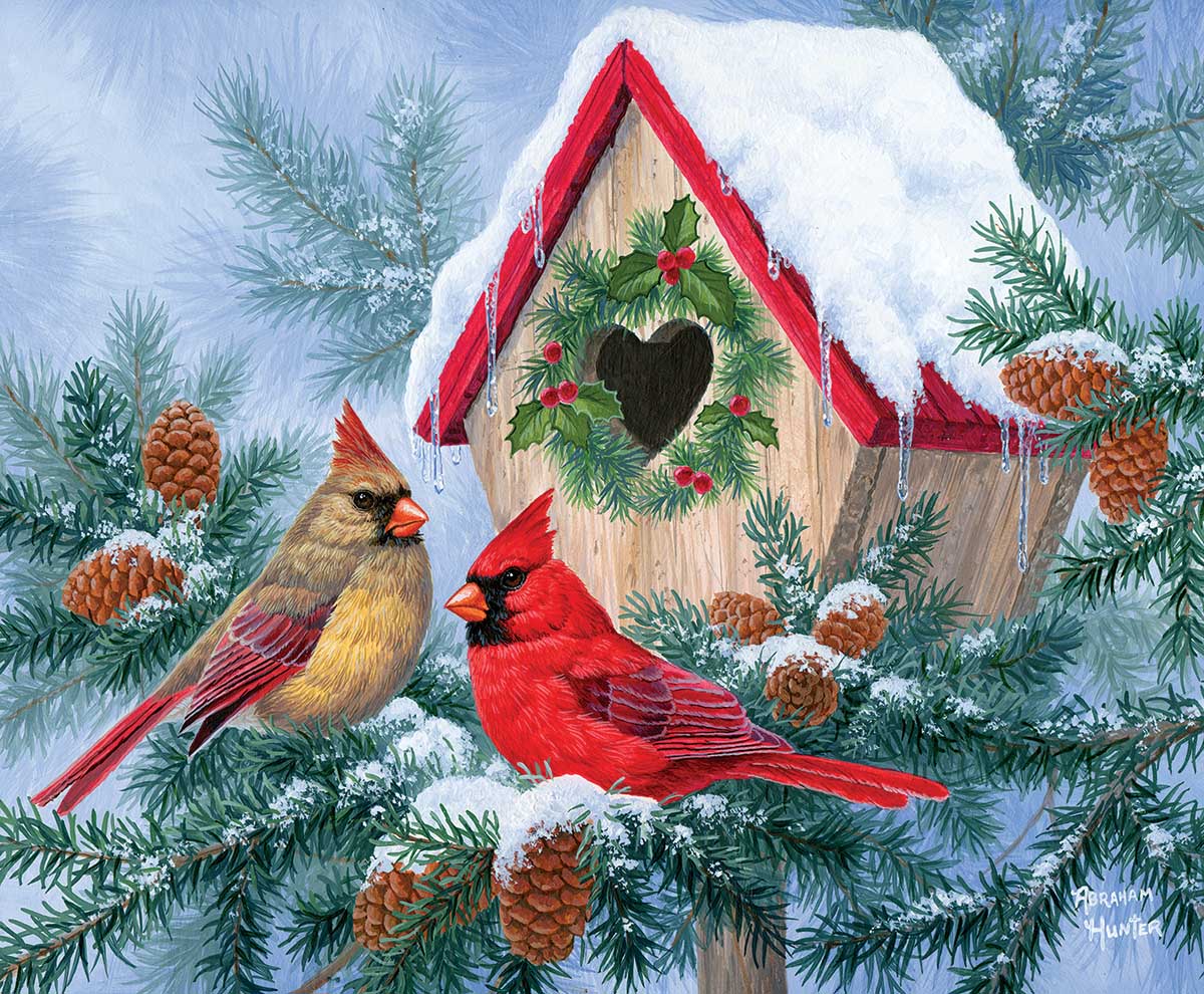 Winter Home Birds Jigsaw Puzzle