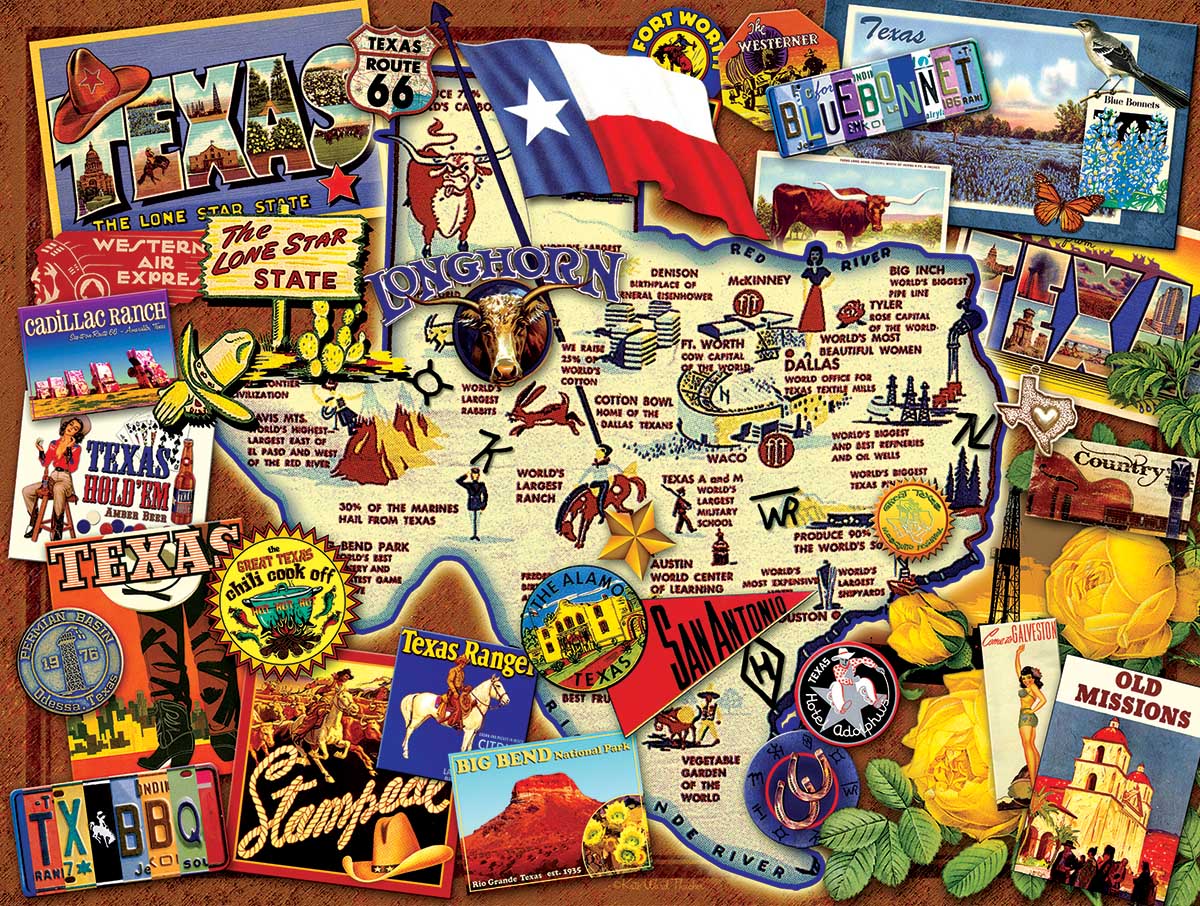 Texas: The Lone Star State United States Jigsaw Puzzle
