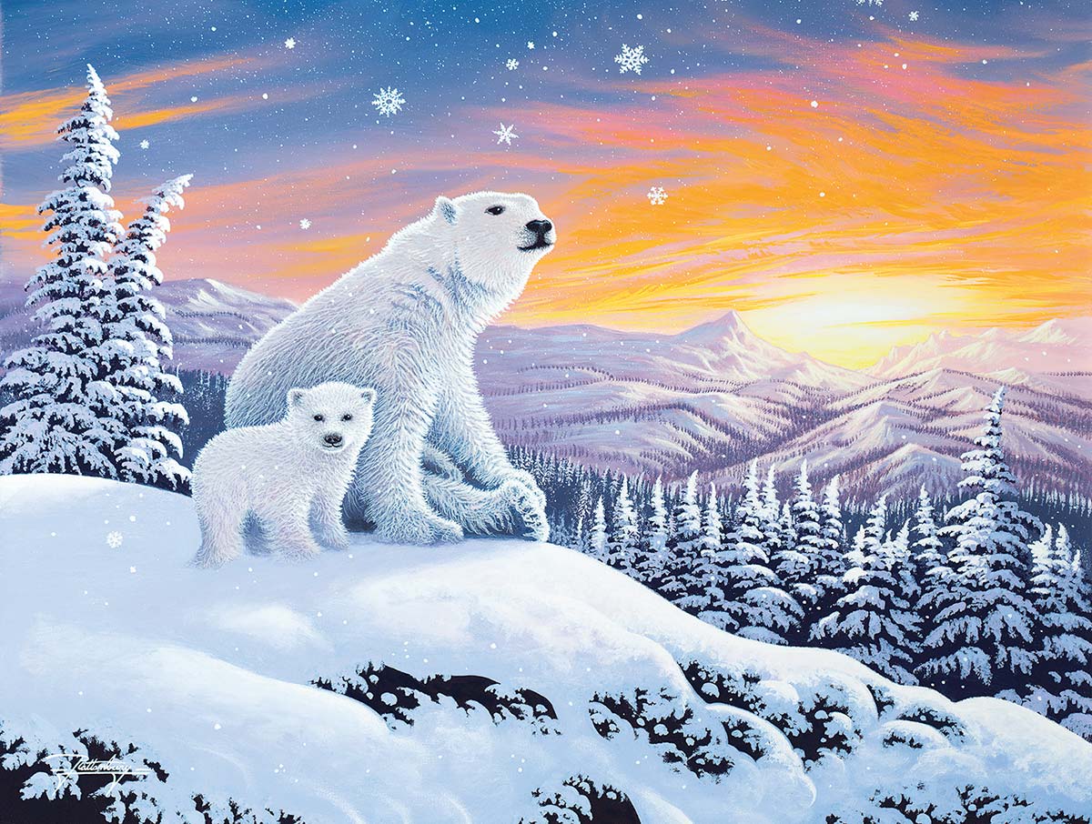 The Snow Bears Mountain Jigsaw Puzzle