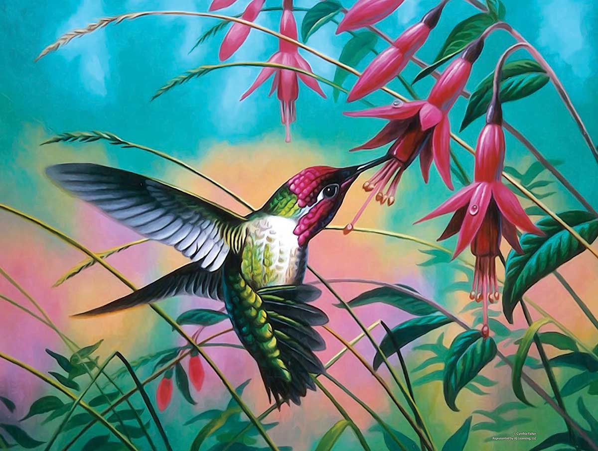 Hummingbird Haven Birds Jigsaw Puzzle