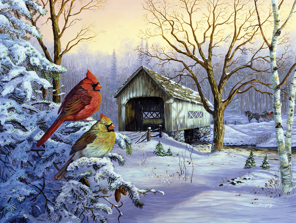 Snowy Haven Countryside Jigsaw Puzzle