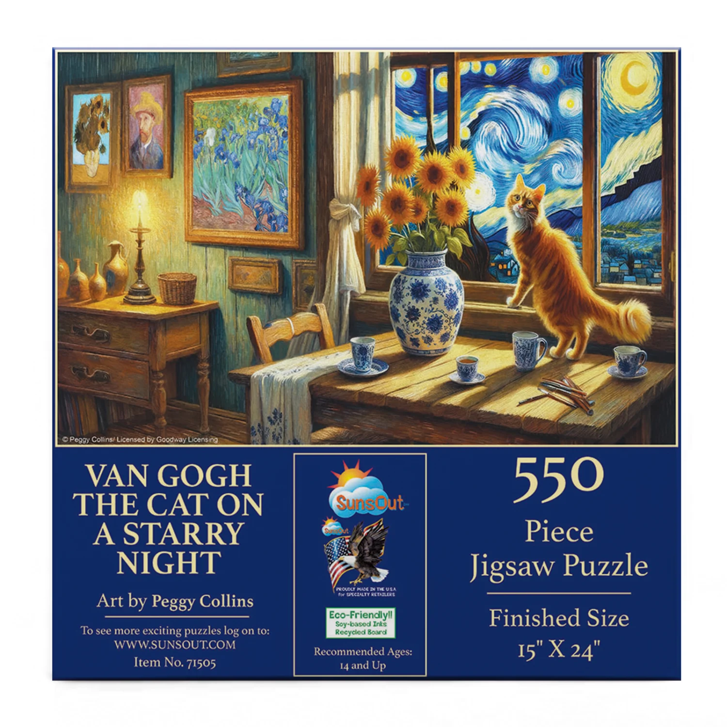 Van Gogh the Cat on a Starry Night Cats