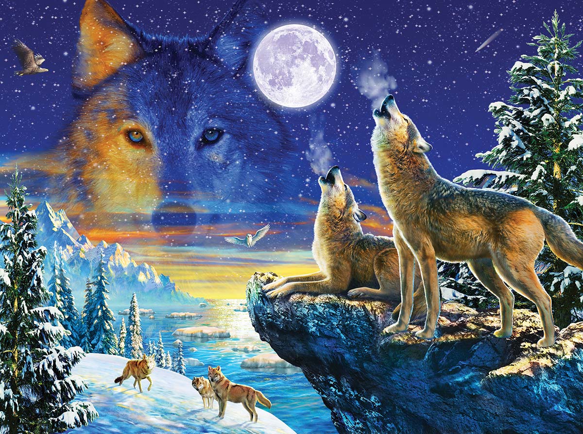 Howling Wolves Wolf Jigsaw Puzzle