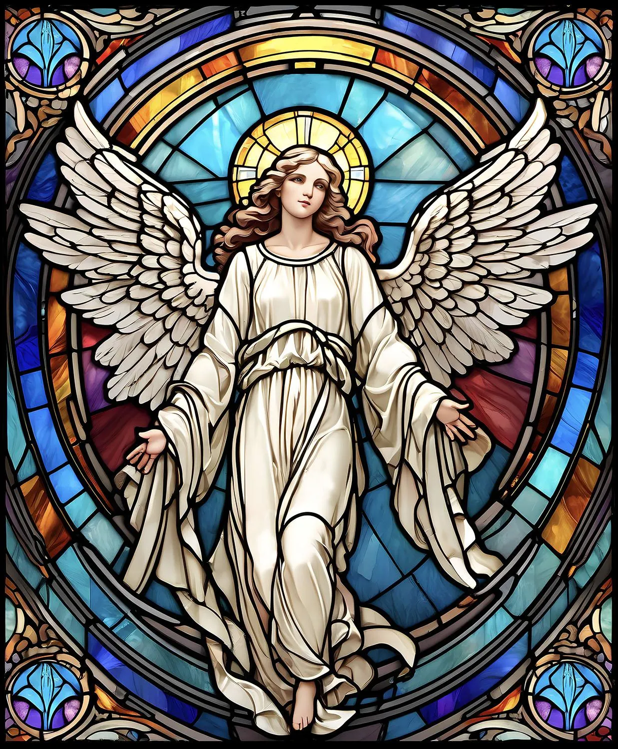 Stained Glass Angel Religious
