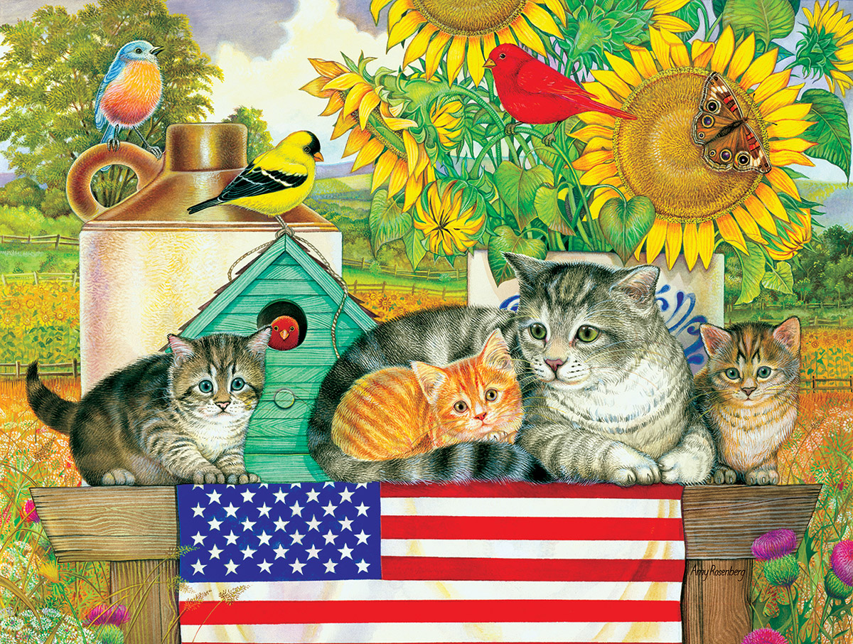 Patriotic Kittens Patriotic Jigsaw Puzzle