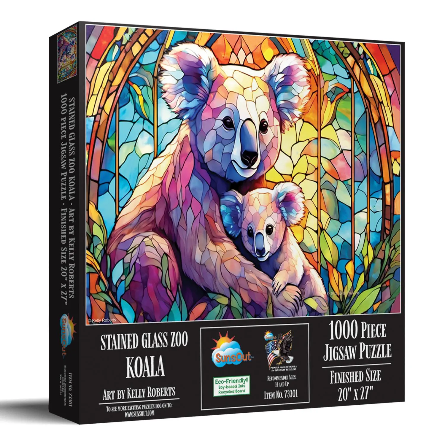 Stained Glass Zoo Koala