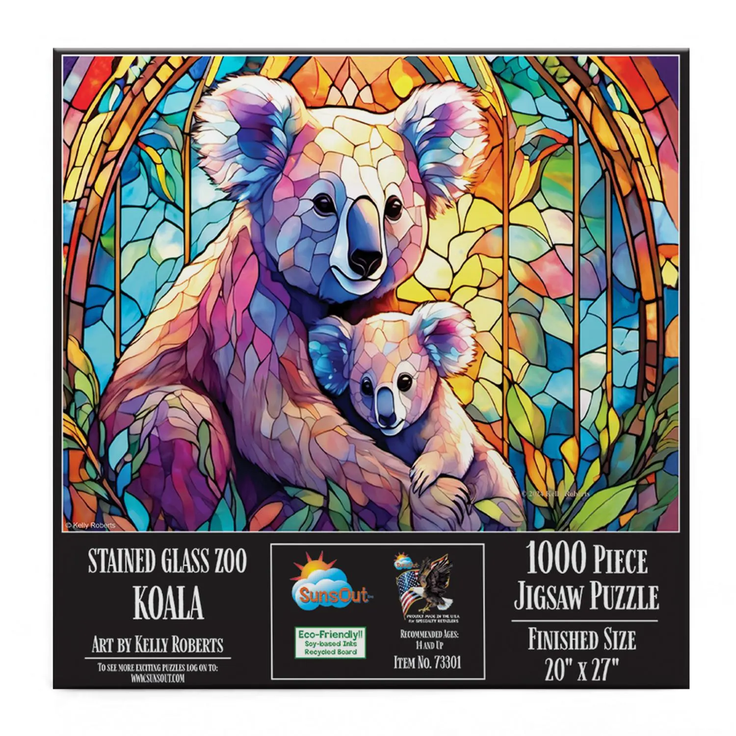 Stained Glass Zoo Koala