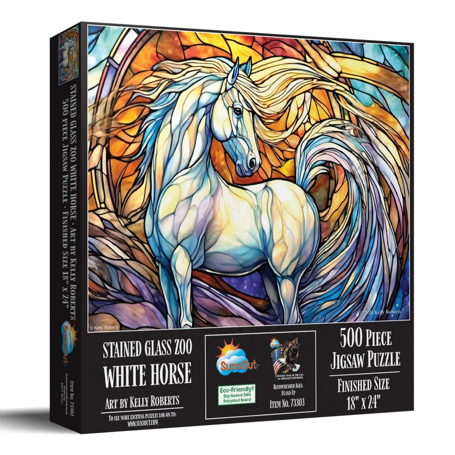 Stained Glass Zoo - White Horse