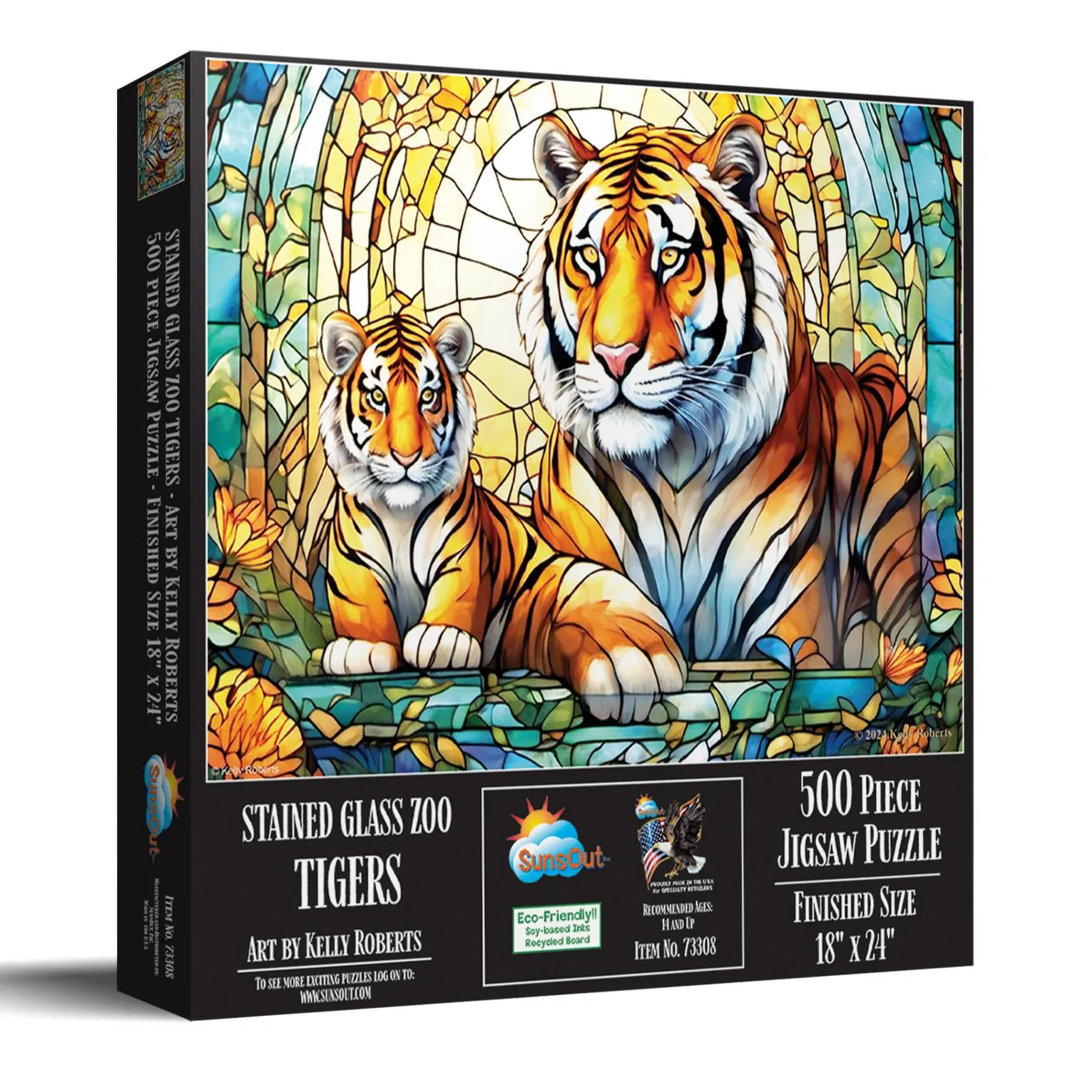 Stained Glass Zoo - Tigers