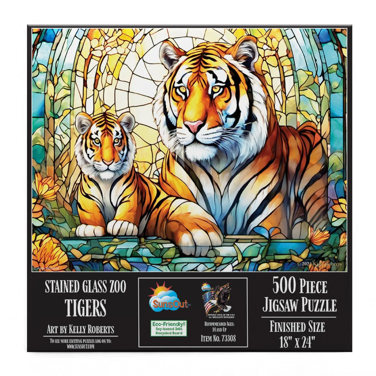 Stained Glass Zoo - Tigers