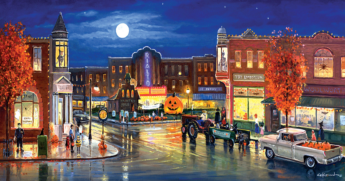 Halloween in the City Halloween Jigsaw Puzzle