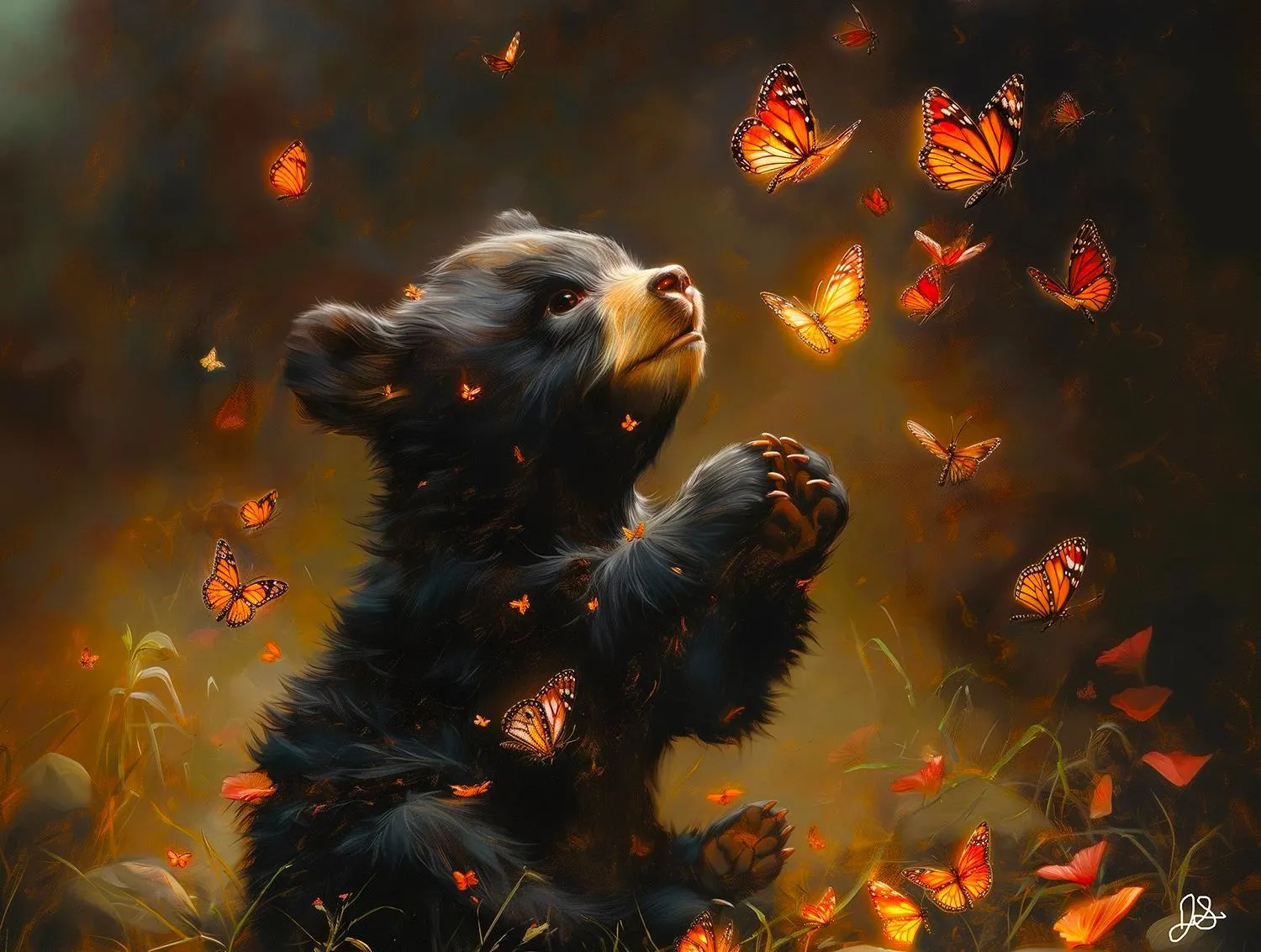 Catching Butterflies Bear