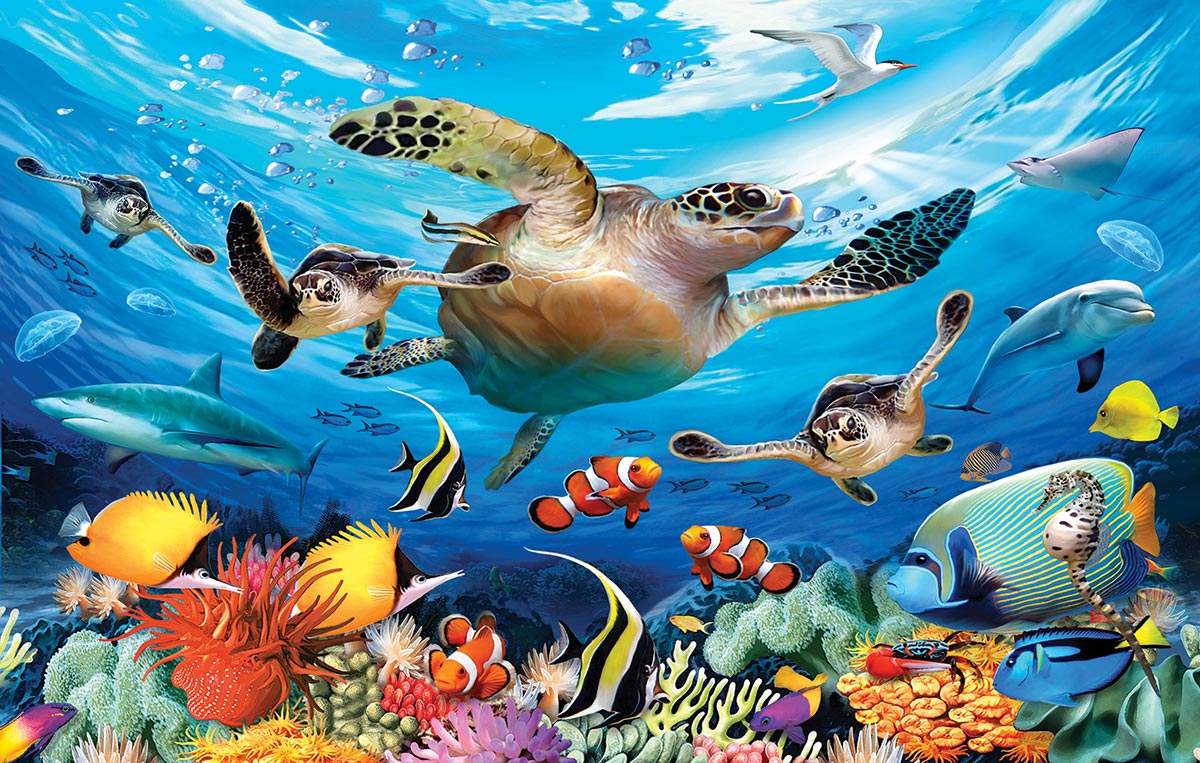 Journey of the Sea Turtles Sea Life Jigsaw Puzzle