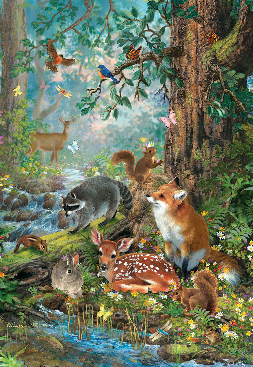 Gathered in the Forest Forest Animal Jigsaw Puzzle