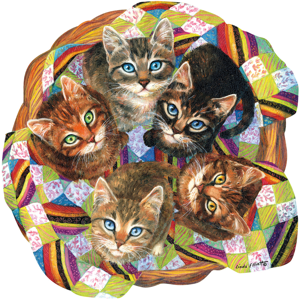 Kitten Basket Cats Shaped Puzzle