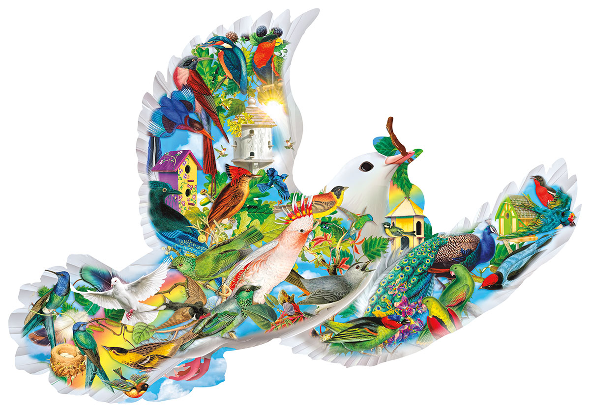 Feathered Friends Birds Shaped Puzzle