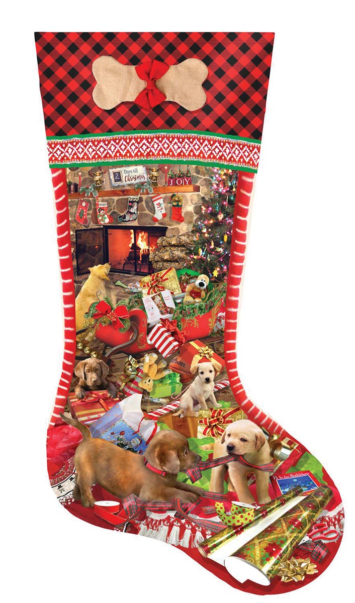 Puppy Stocking Dogs Jigsaw Puzzle