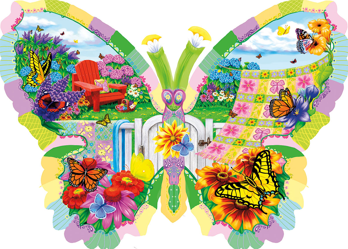 Butterfly Summer Butterflies and Insects Shaped Puzzle