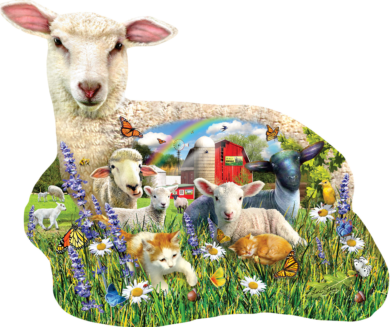 Lamb Shop Farm Animal Shaped Puzzle