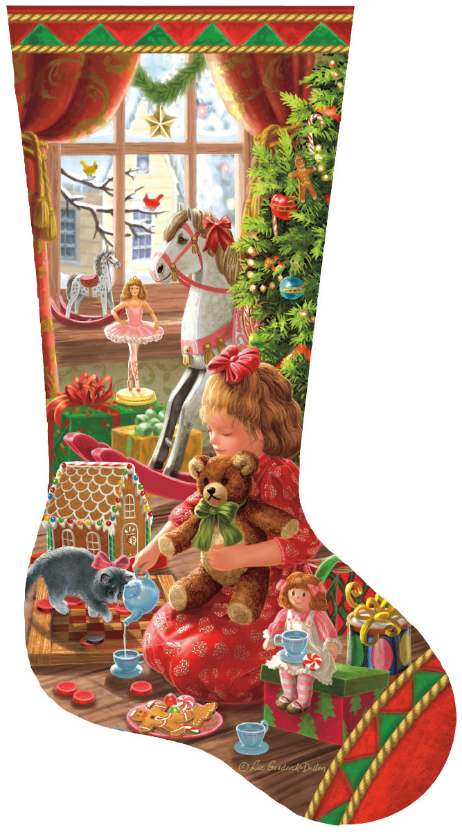 A Girl's Stocking Christmas Shaped Puzzle