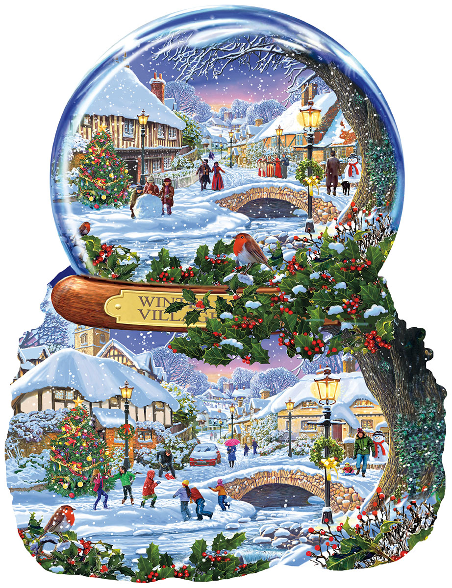 Winter Village Christmas Shaped Puzzle