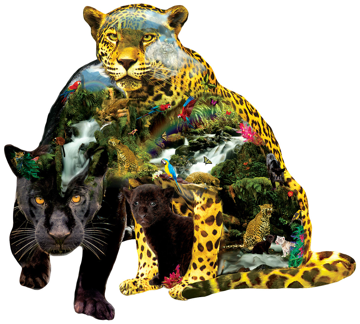 Black Beauty Jungle Animals Shaped Puzzle