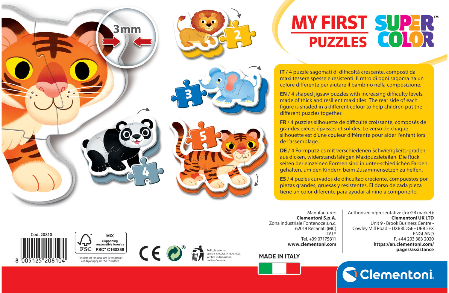 Pzl 2-3-4-5 My First Pzl Wild Animals