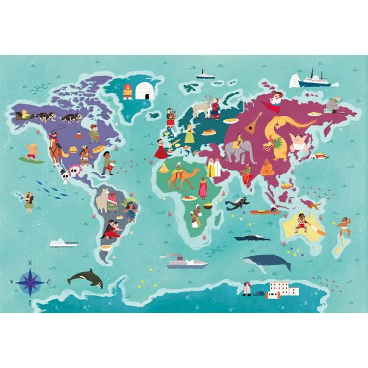 SuperColor Exploring Maps - Customs and Traditions in the World Animals