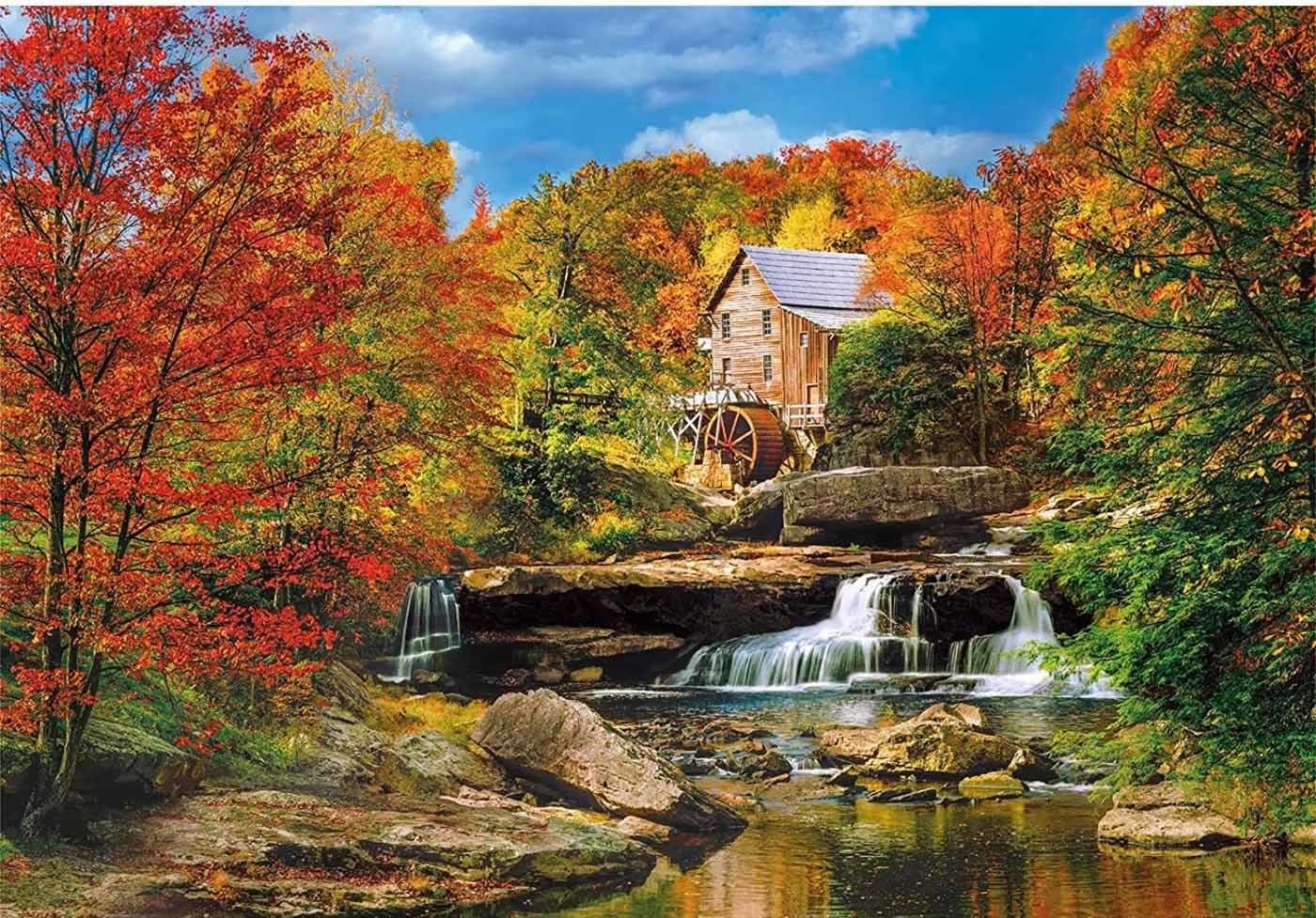 Glade Creek Grist Mill Fall
