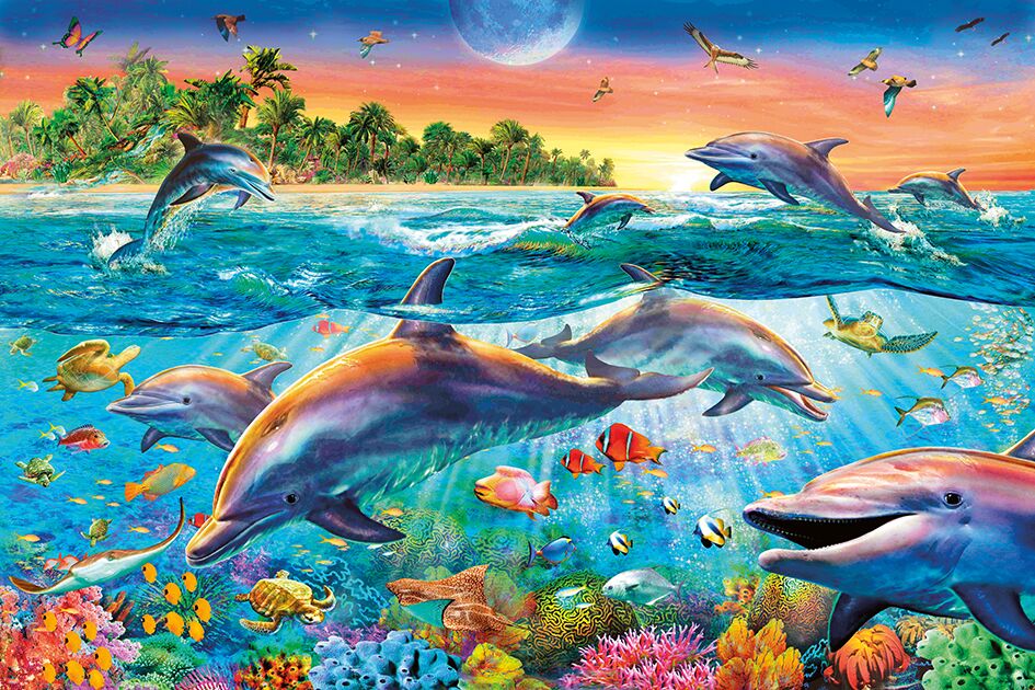 Tropical Dolphinsdupe Sea Life Jigsaw Puzzle
