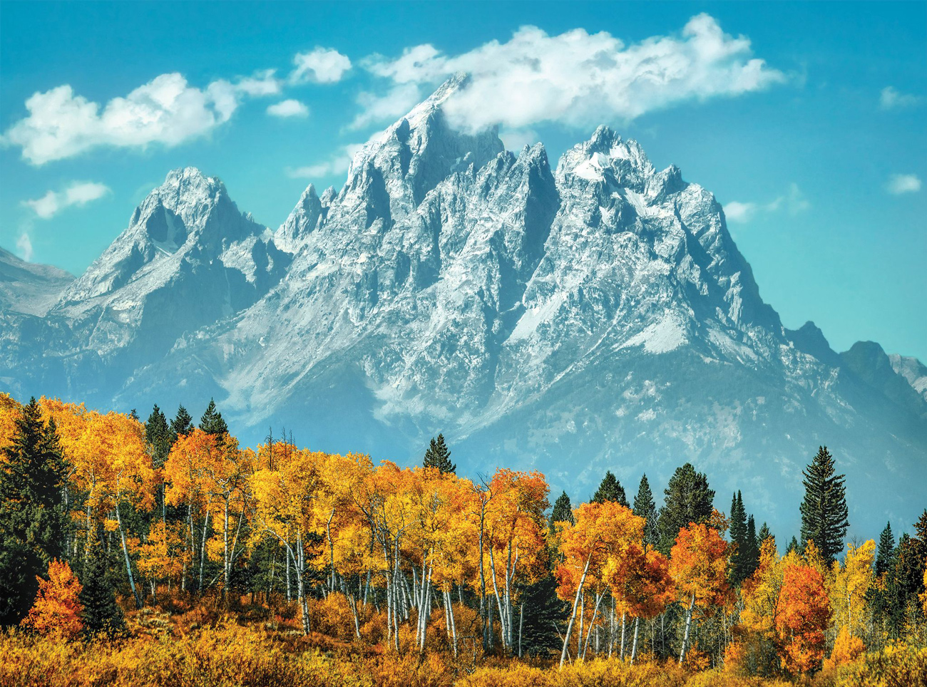 Grand Teton in Fall Mountain Jigsaw Puzzle