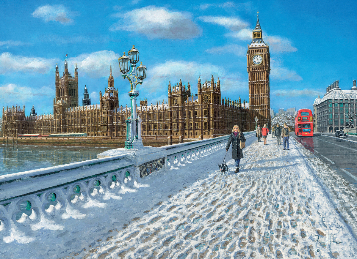 London:  Promenade in the Snow Landmarks & Monuments Jigsaw Puzzle