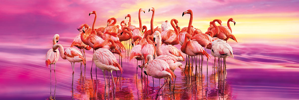 Flamingo Dance Birds Jigsaw Puzzle